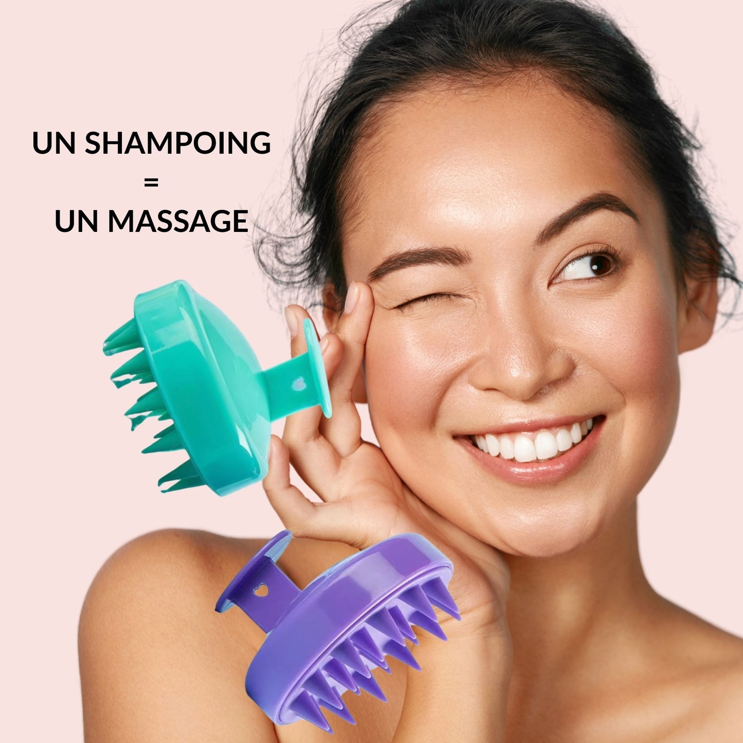 Brosse massante pour cuir chevelu – Soin doux & stimulant
