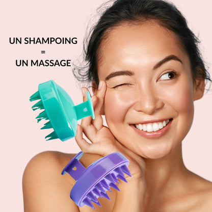 Brosse massante pour cuir chevelu – Soin doux & stimulant