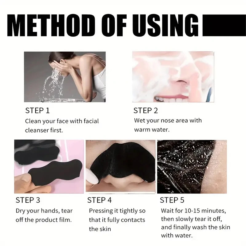 Nose Blackhead Remove Mask Plaster Nose Strips Remove Blackheads Pores Black Dot Remover Acne Peel Mask Cleaning Patch Skin Care